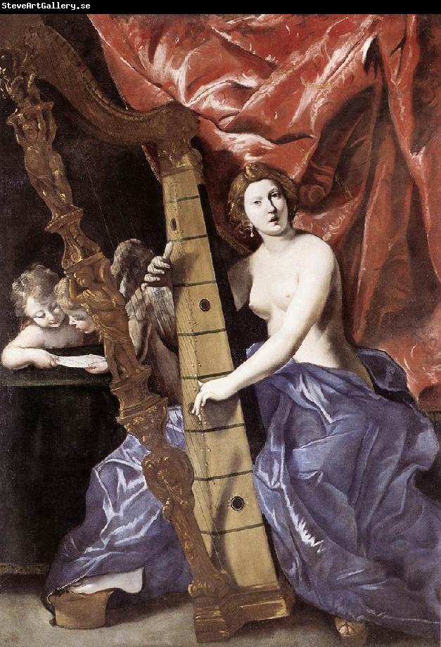 LANFRANCO, Giovanni Venus Playing the Harp (Allegory of Music) sg